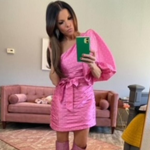 NWT Altie Dress Hot Pink Cherry by LoveShackFancy - Picture 2 of 5